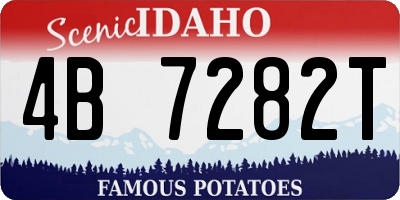 ID license plate 4B7282T