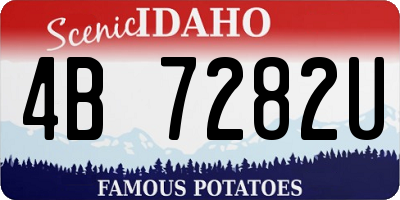 ID license plate 4B7282U
