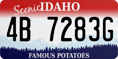 ID license plate 4B7283G