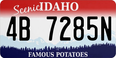 ID license plate 4B7285N