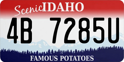 ID license plate 4B7285U