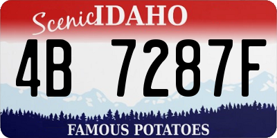 ID license plate 4B7287F