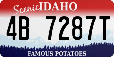 ID license plate 4B7287T