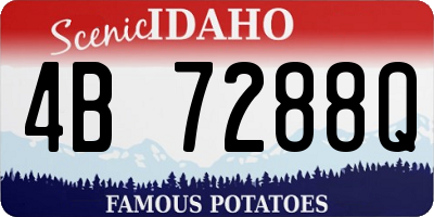 ID license plate 4B7288Q
