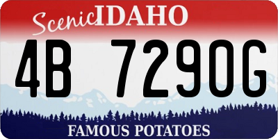 ID license plate 4B7290G