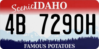 ID license plate 4B7290H