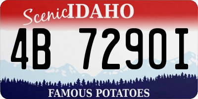 ID license plate 4B7290I
