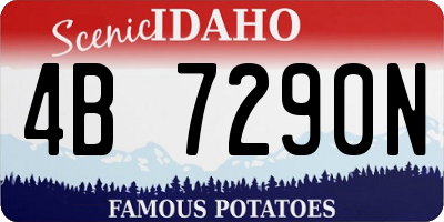 ID license plate 4B7290N