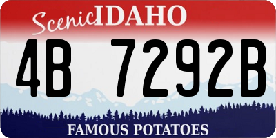 ID license plate 4B7292B
