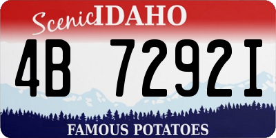 ID license plate 4B7292I