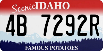 ID license plate 4B7292R