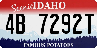 ID license plate 4B7292T