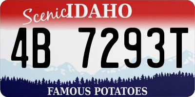 ID license plate 4B7293T