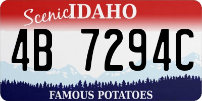 ID license plate 4B7294C
