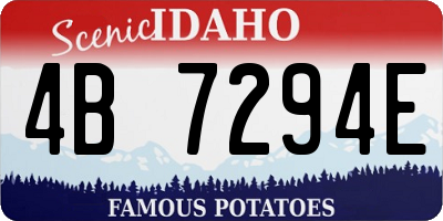 ID license plate 4B7294E