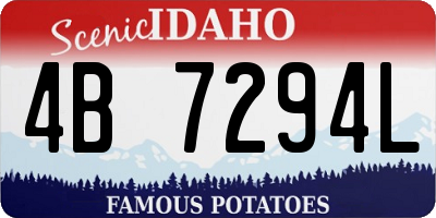 ID license plate 4B7294L