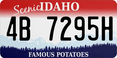 ID license plate 4B7295H