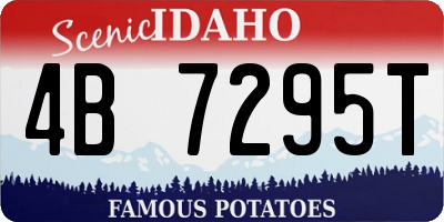 ID license plate 4B7295T