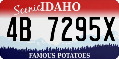 ID license plate 4B7295X