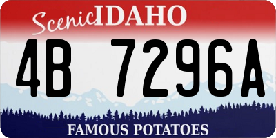 ID license plate 4B7296A