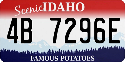 ID license plate 4B7296E