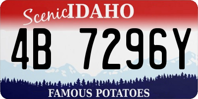 ID license plate 4B7296Y