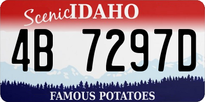 ID license plate 4B7297D