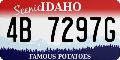 ID license plate 4B7297G