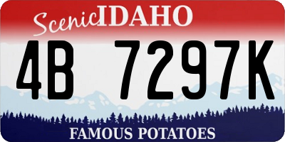 ID license plate 4B7297K