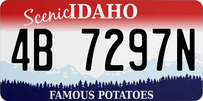 ID license plate 4B7297N