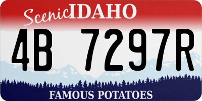 ID license plate 4B7297R