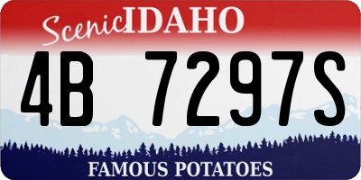 ID license plate 4B7297S