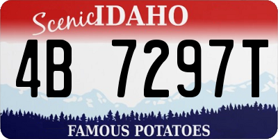 ID license plate 4B7297T