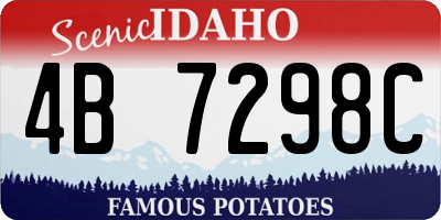 ID license plate 4B7298C