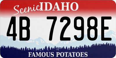 ID license plate 4B7298E