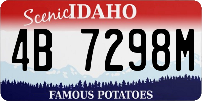 ID license plate 4B7298M