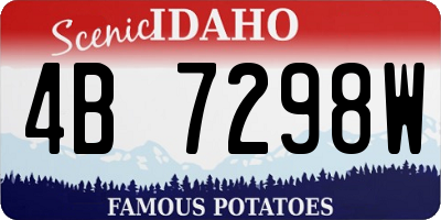 ID license plate 4B7298W
