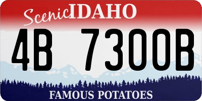 ID license plate 4B7300B