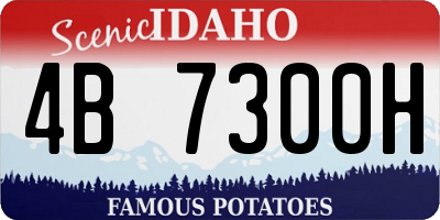 ID license plate 4B7300H