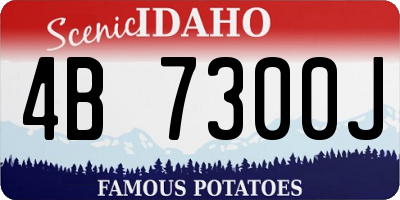 ID license plate 4B7300J