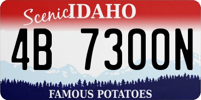 ID license plate 4B7300N