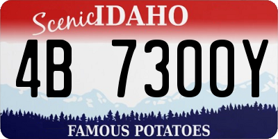 ID license plate 4B7300Y
