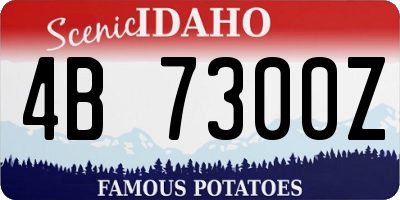 ID license plate 4B7300Z