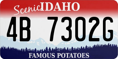 ID license plate 4B7302G