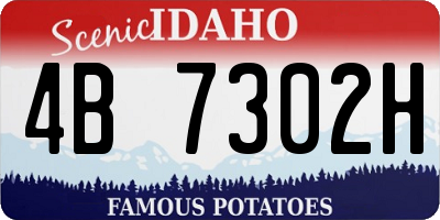 ID license plate 4B7302H