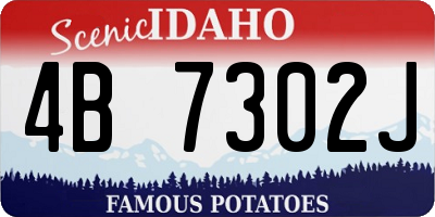 ID license plate 4B7302J
