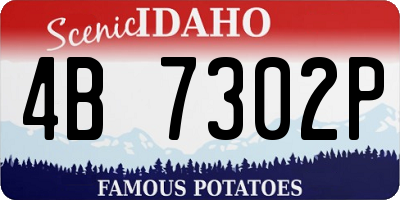 ID license plate 4B7302P