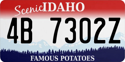 ID license plate 4B7302Z