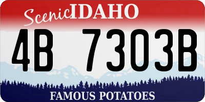 ID license plate 4B7303B