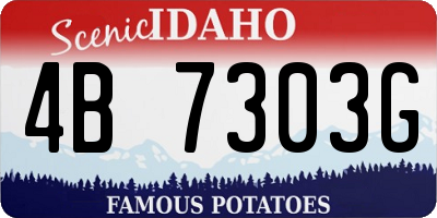 ID license plate 4B7303G